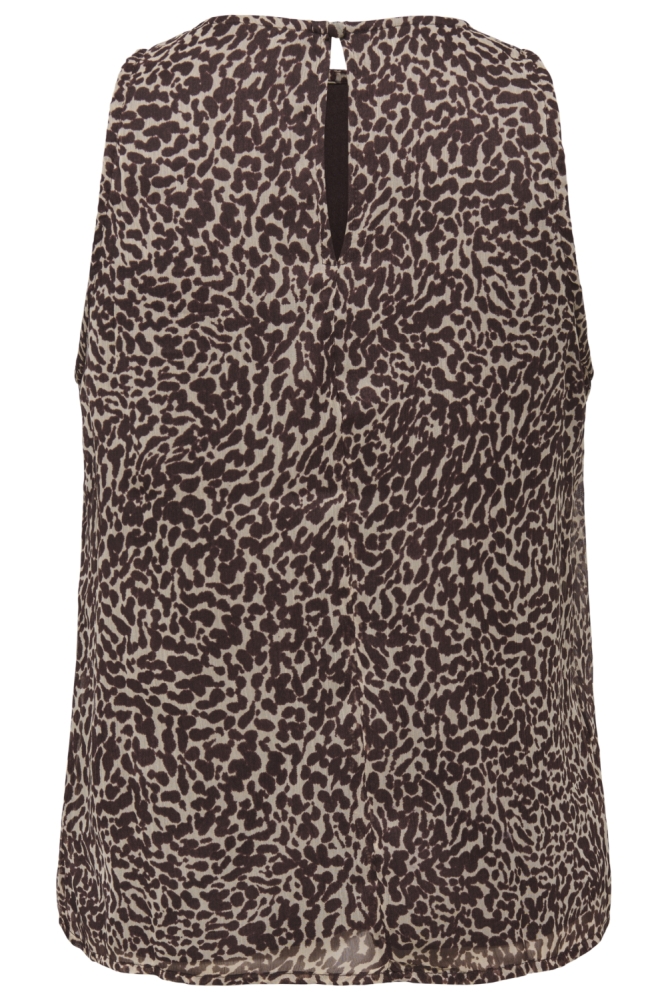 Only bruine dames blouse | Achteraanzicht