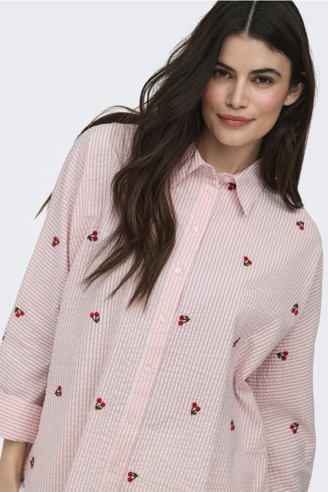 Only roze dames blouse | Close up