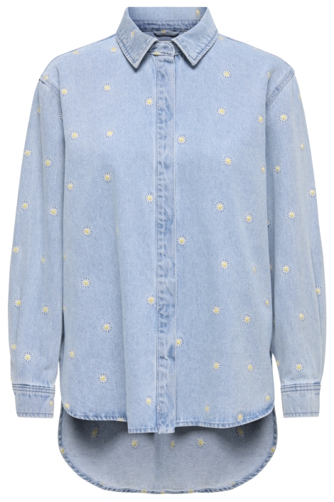 Only blauwe dames blouse | Vooraanzicht