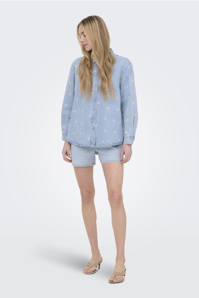 Only blauwe dames blouse | Model