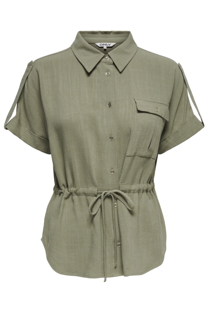Only groene dames blouse | Vooraanzicht