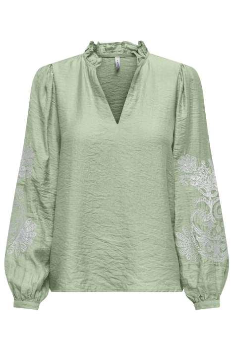 Only groene dames t-shirt | Vooraanzicht