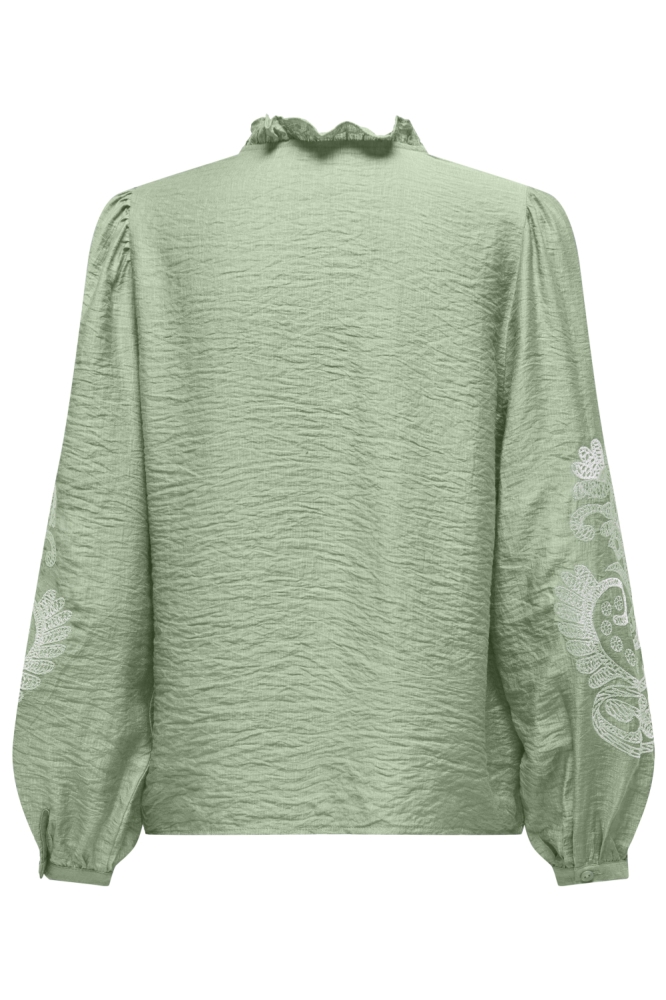 Only groene dames t-shirt | Achteraanzicht