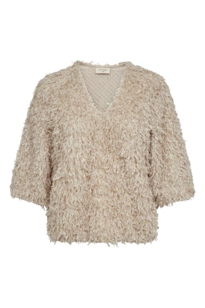 Freequent beige dames trui | Vooraanzicht