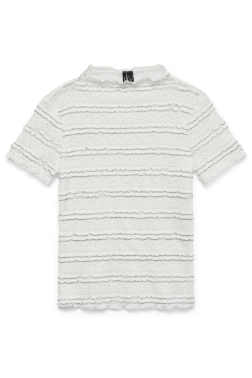 Vero Moda Top VMABIGAIL SS TOP JRS EXP 10349101 Snow White/BLACK