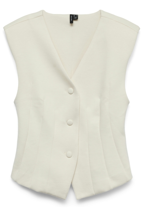 Vero Moda beige dames gilet | Vooraanzicht