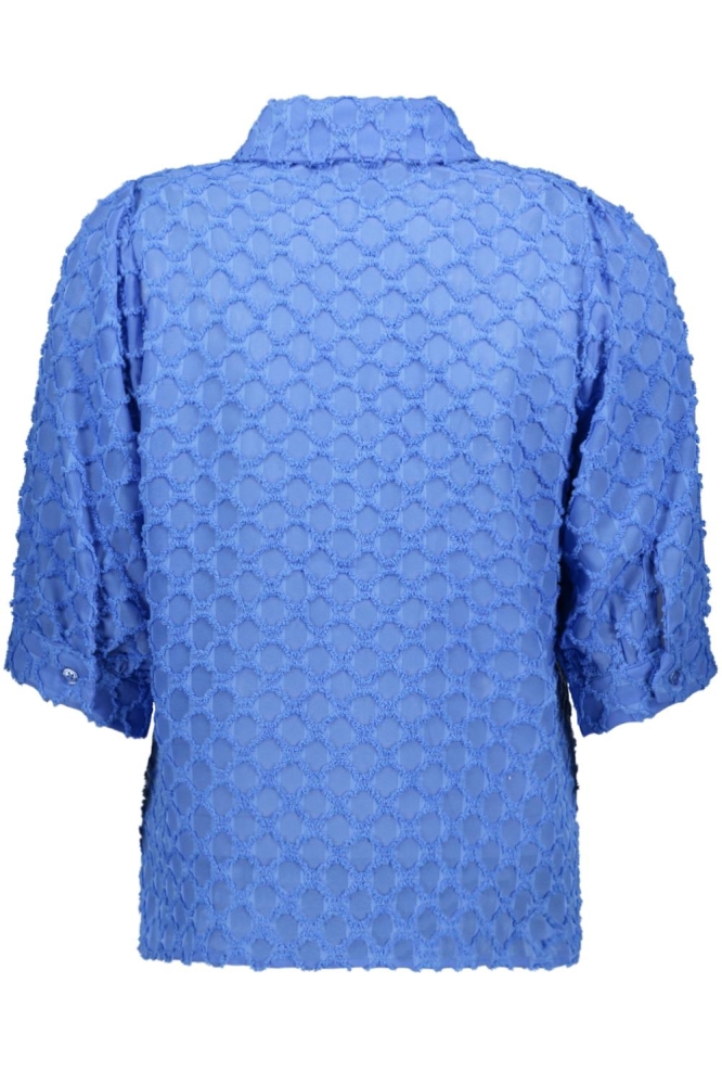 Only blauwe dames blouse | Achteraanzicht
