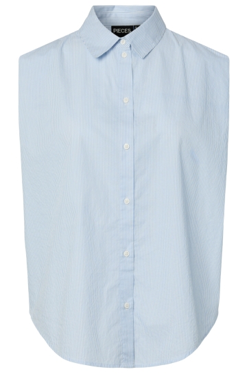 Pieces Blouse PCGILIA SL SHIRT TOP WVN 17165307 CASHMERE BLUE/ CLOUD