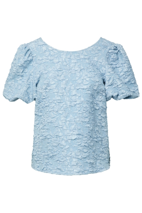 Pieces blauwe dames t-shirt | Vooraanzicht