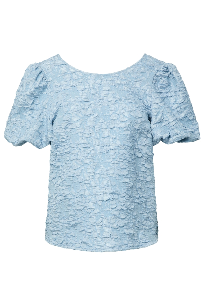 Pieces blauwe dames top | Vooraanzicht
