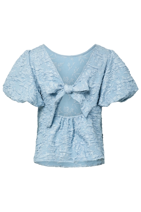 Pieces blauwe dames top | Achteraanzicht