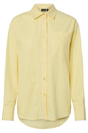 Pieces Blouse PCBIBBY LS SHIRT WVN 17163858 LEMON DROP/CLOUD DANCER