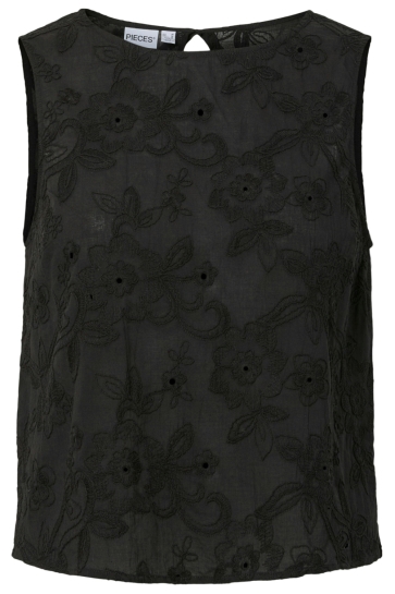 Pieces Top PCGINGER SL TOP OPEN BACK WVN 17164654 Black