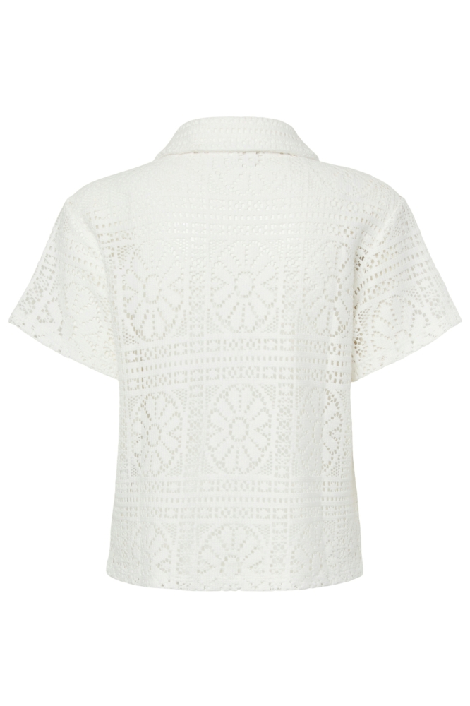 Pieces witte dames blouse | Achteraanzicht