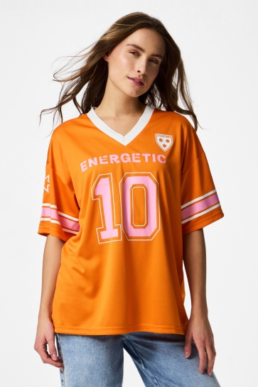 Pieces T-shirt PCFARY SS V-NECK SPORTS TEE D2D 17166372 Russet Orange