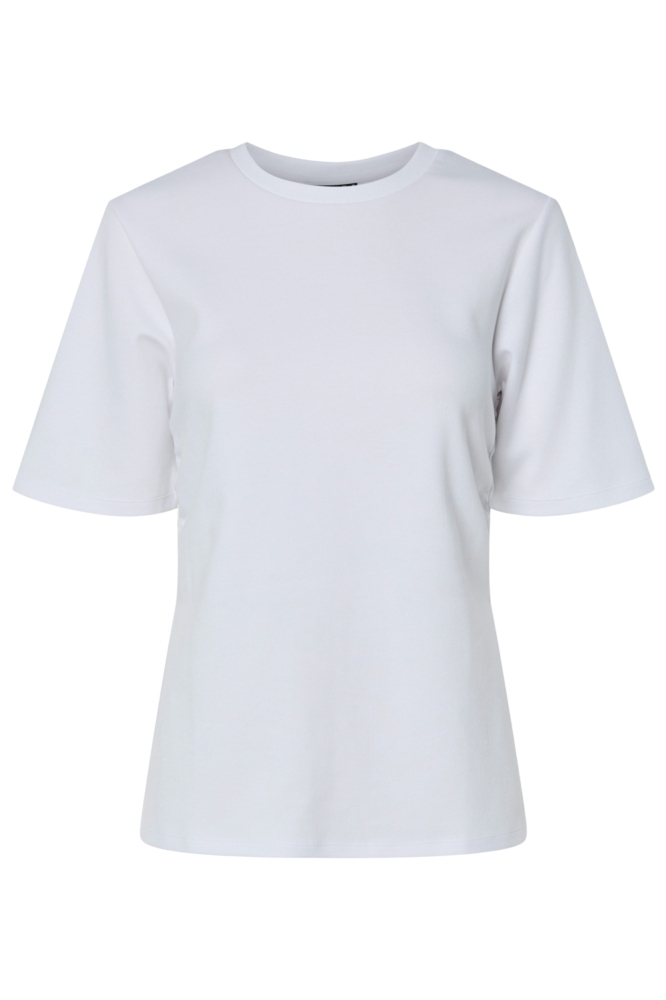 Pieces witte dames t-shirt | Vooraanzicht
