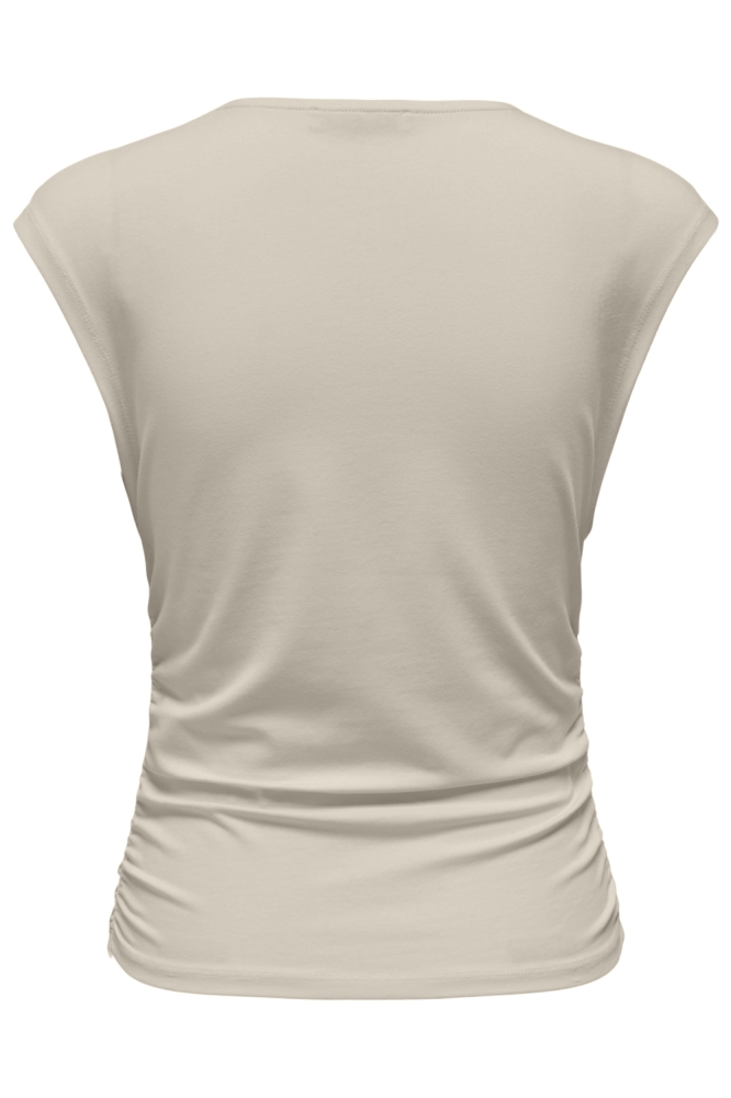 Only beige dames top | Achteraanzicht