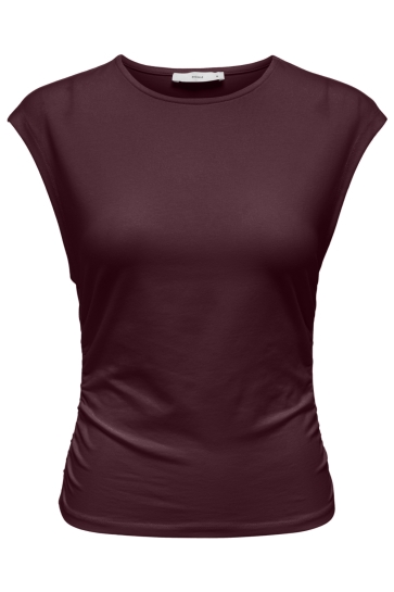 Only Top ONLMIRA CAPSL RUCHING TOP JRS NOOS 15367938 MAROON BANNER
