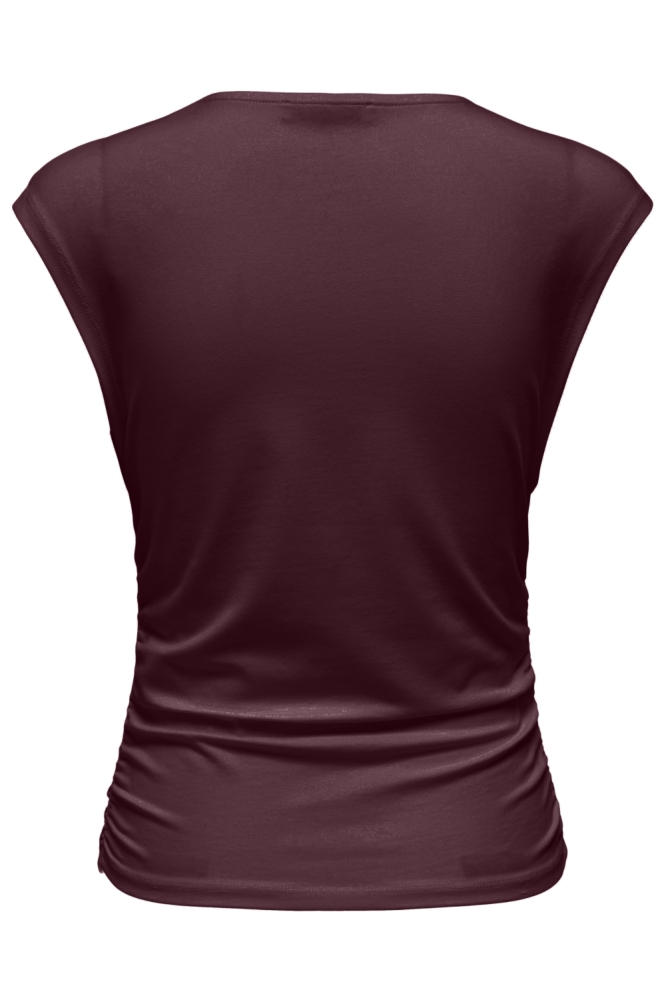 Only bordeaux dames top | Achteraanzicht