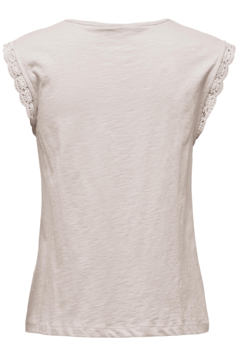 Jacqueline de Yong beige dames t-shirt | Achteraanzicht