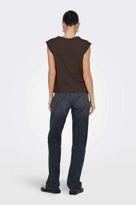 Jacqueline de Yong bruine dames t-shirt | Model