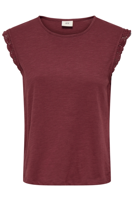 Jacqueline de Yong bordeaux dames t-shirt | Vooraanzicht