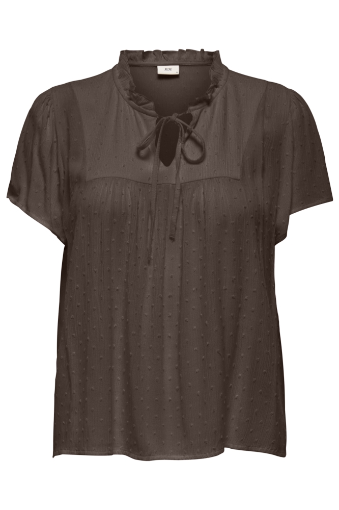 Jacqueline de Yong bruine dames blouse | Vooraanzicht