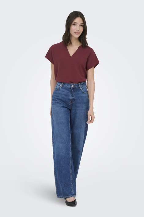 Jacqueline de Yong bordeaux dames t-shirt | Model