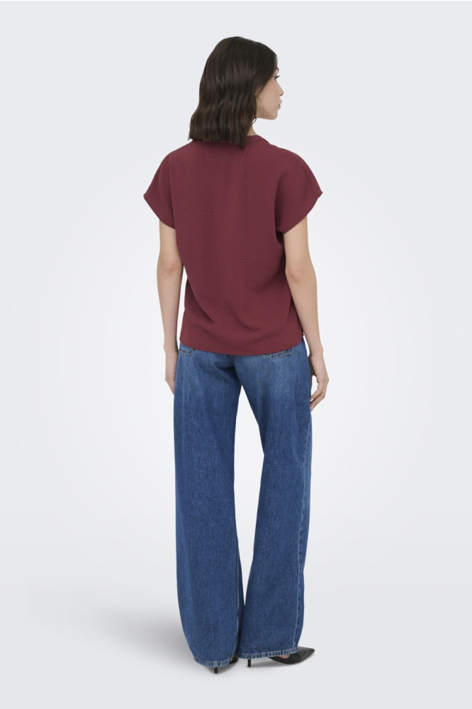 Jacqueline de Yong bordeaux dames t-shirt | Model
