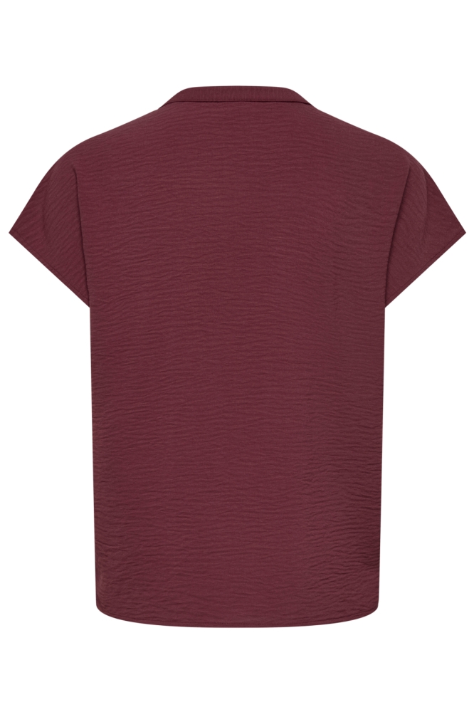 Jacqueline de Yong bordeaux dames t-shirt | Achteraanzicht