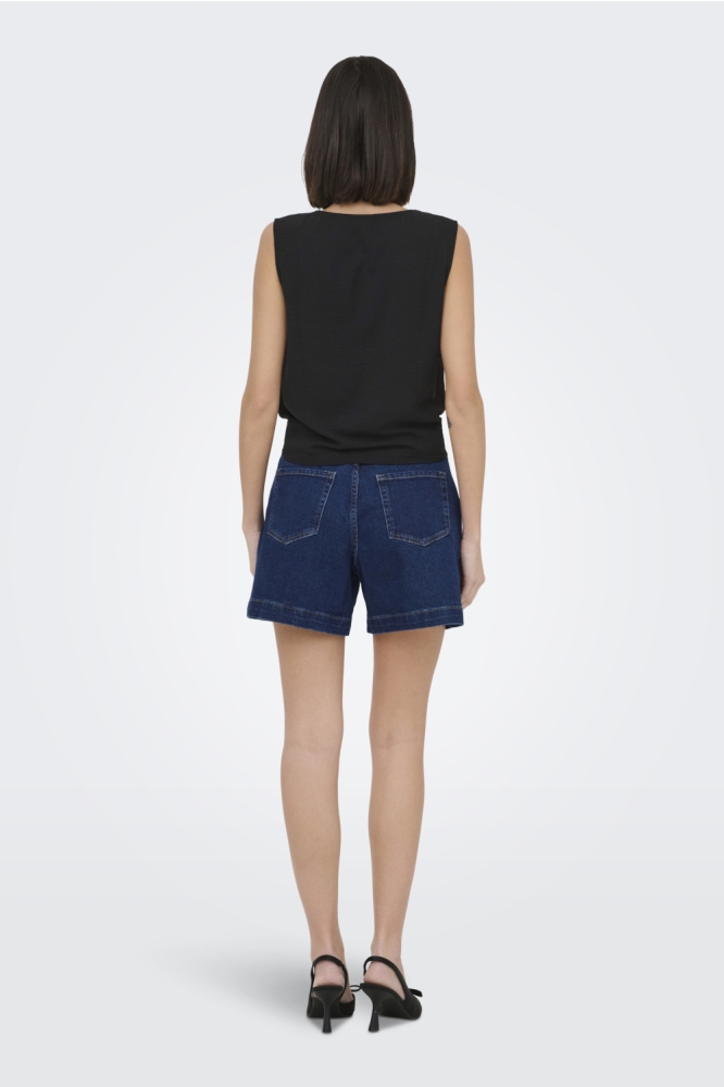 Jacqueline de Yong zwarte dames top | Model achteraanzicht