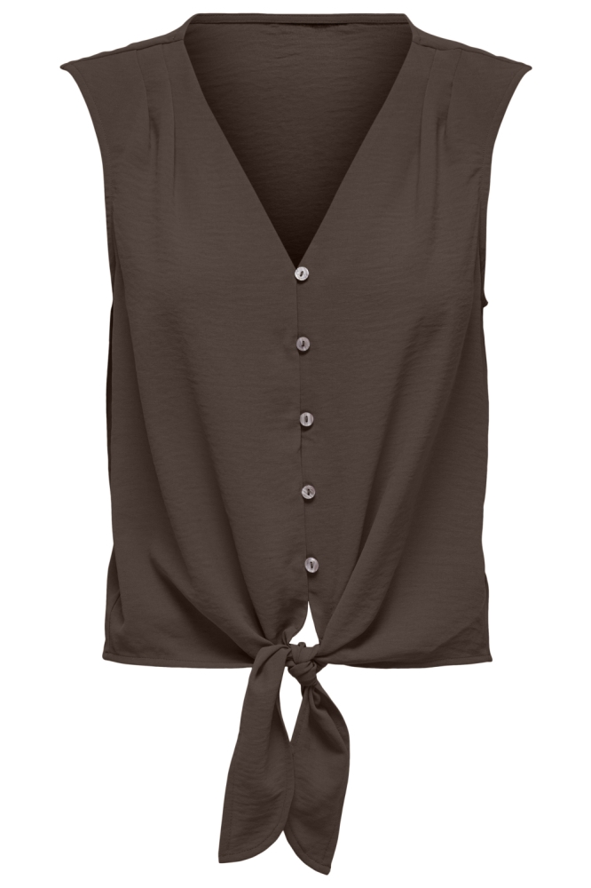 Jacqueline de Yong bruine dames top | Vooraanzicht