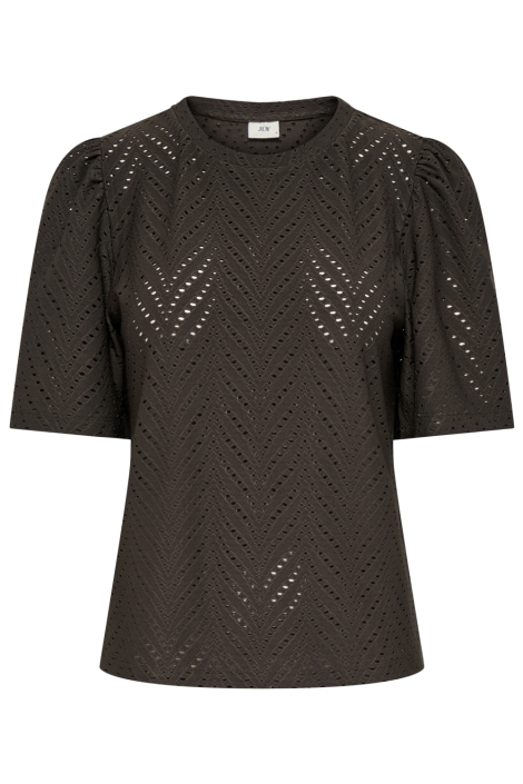 Jacqueline de Yong bruine dames t-shirt | Vooraanzicht