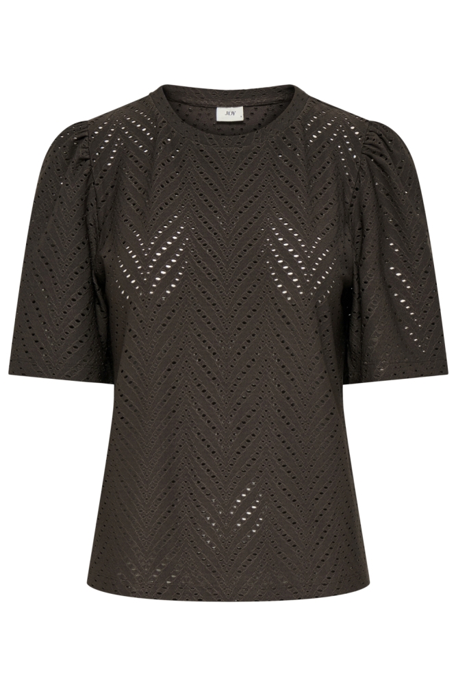 Jacqueline de Yong bruine dames t-shirt | Vooraanzicht