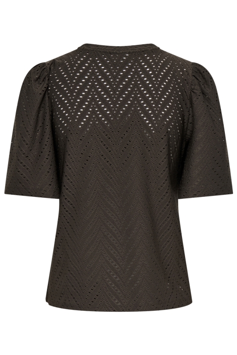 Jacqueline de Yong bruine dames t-shirt | Achteraanzicht