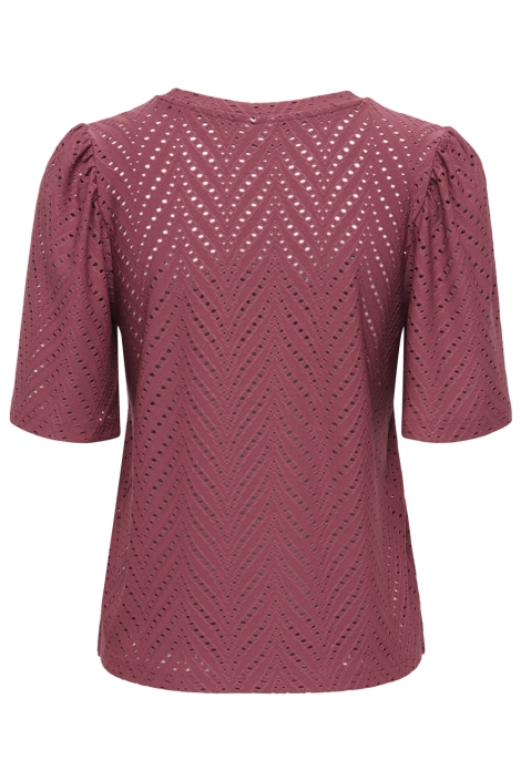 Jacqueline de Yong bordeaux dames t-shirt | Achteraanzicht