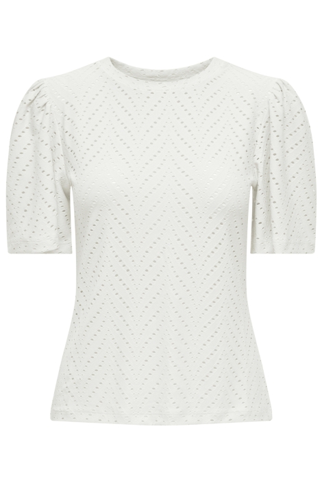 Jacqueline de Yong witte dames t-shirt | Vooraanzicht