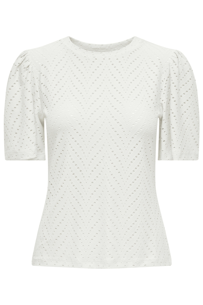 Jacqueline de Yong witte dames t-shirt | Vooraanzicht