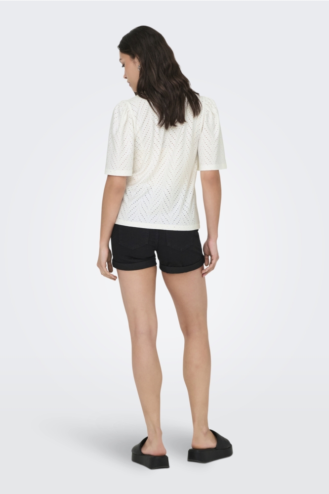 Jacqueline de Yong witte dames t-shirt | Model