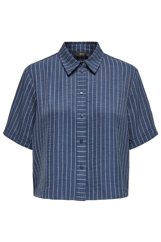 Jacqueline de Yong blauwe dames blouse | Vooraanzicht