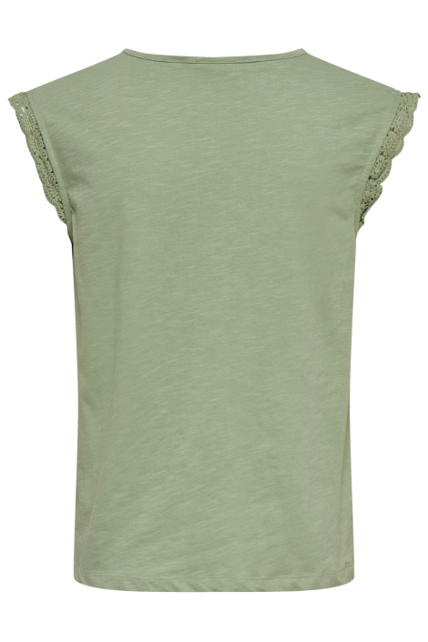 Jacqueline de Yong groene dames t-shirt | Achteraanzicht