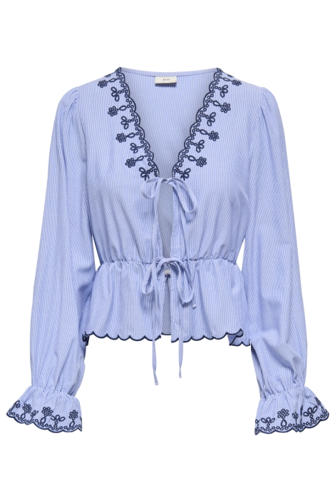 Jacqueline de Yong blauwe dames blouse | Vooraanzicht