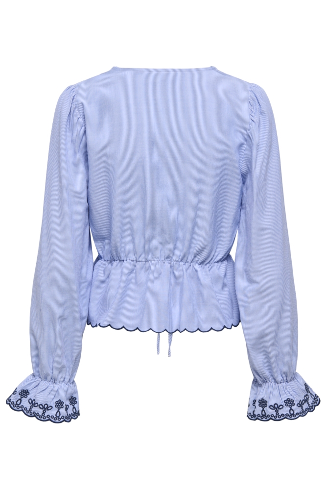 Jacqueline de Yong blauwe dames blouse | Achteraanzicht