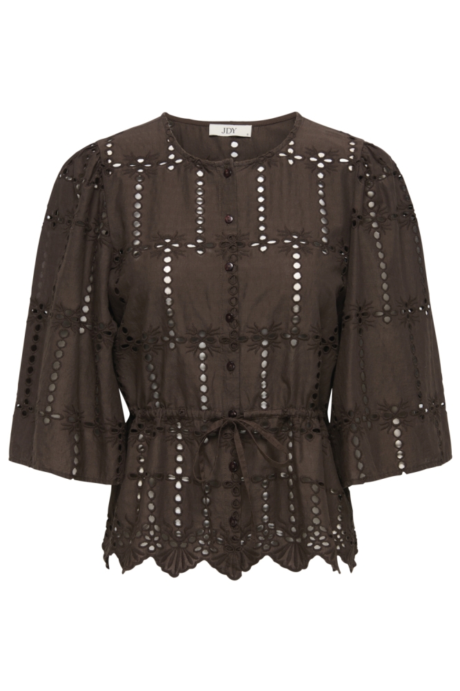 Jacqueline de Yong bruine dames blouse | Vooraanzicht