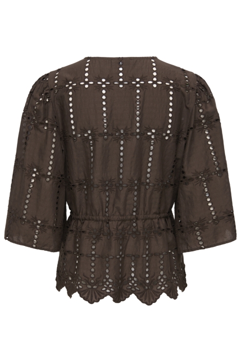 Jacqueline de Yong bruine dames blouse | Achteraanzicht