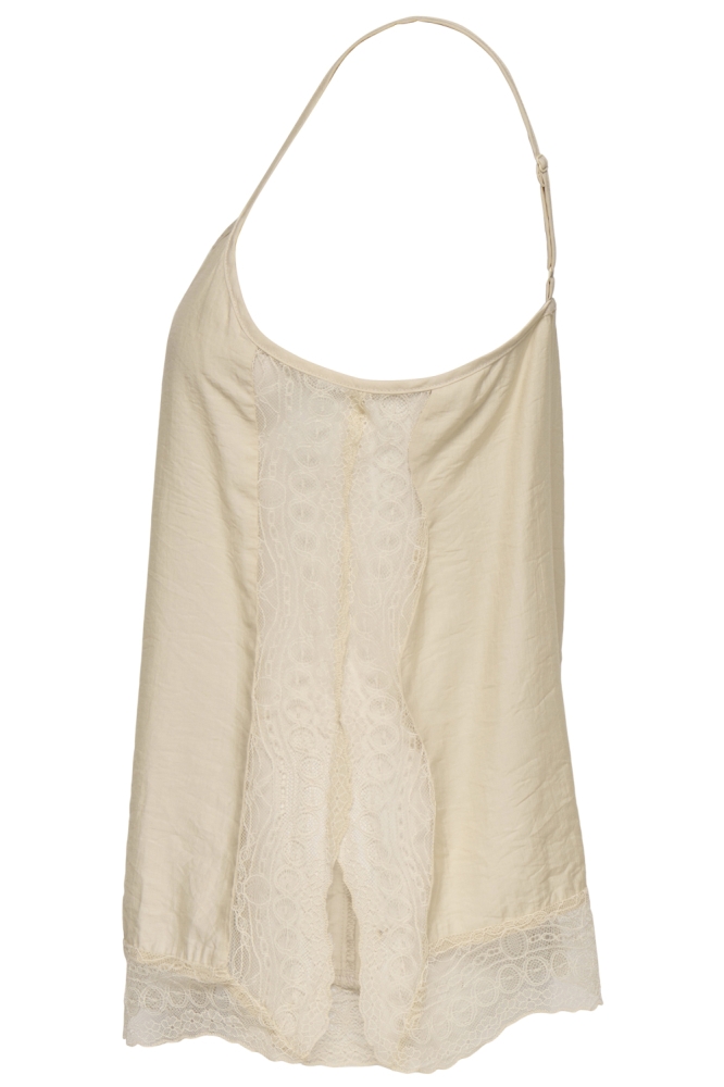 Jacqueline de Yong ecru dames top | Zijaanzicht