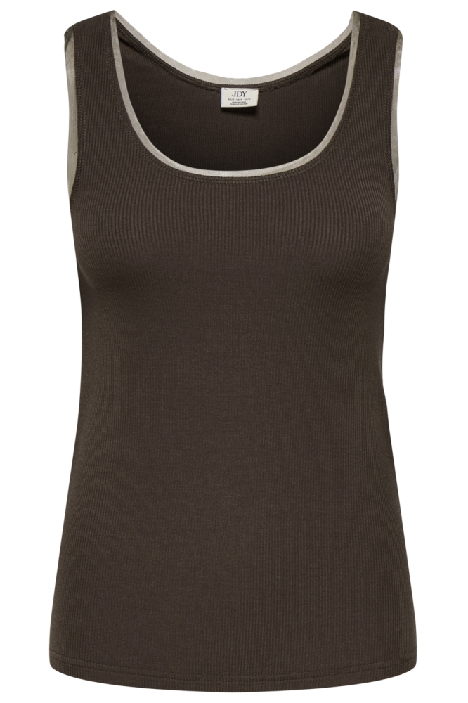 Jacqueline de Yong bruine dames top | Vooraanzicht