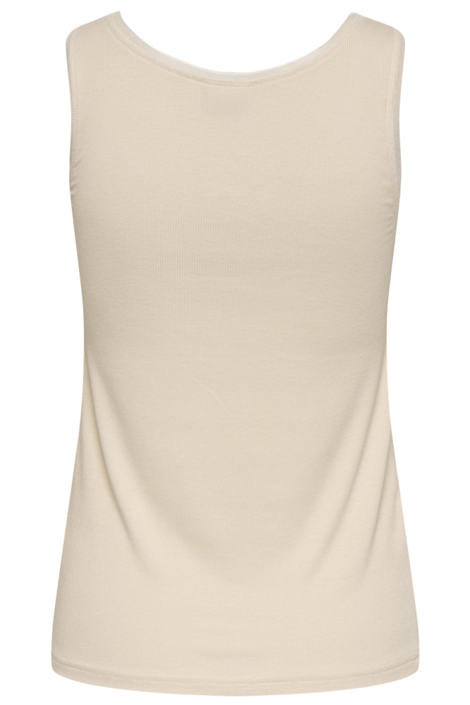 Jacqueline de Yong ecru dames top | Achteraanzicht