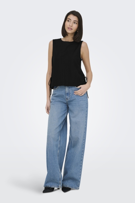 Jacqueline de Yong zwarte dames top | Model