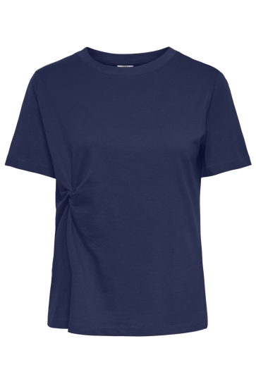 Jacqueline de Yong T-shirt JDYGAISA S/S KNOT TOP JRS 15375409 MEDIEVAL BLUE
